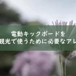 電動キックボードを使うために必要なもの